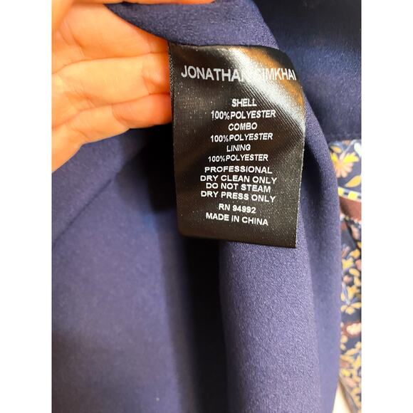 JONATHAN SIMKHAI Scarf Print Peasant Faux Wrap Long Sleeve Blouse US XS NWT - Picture 8 of 11